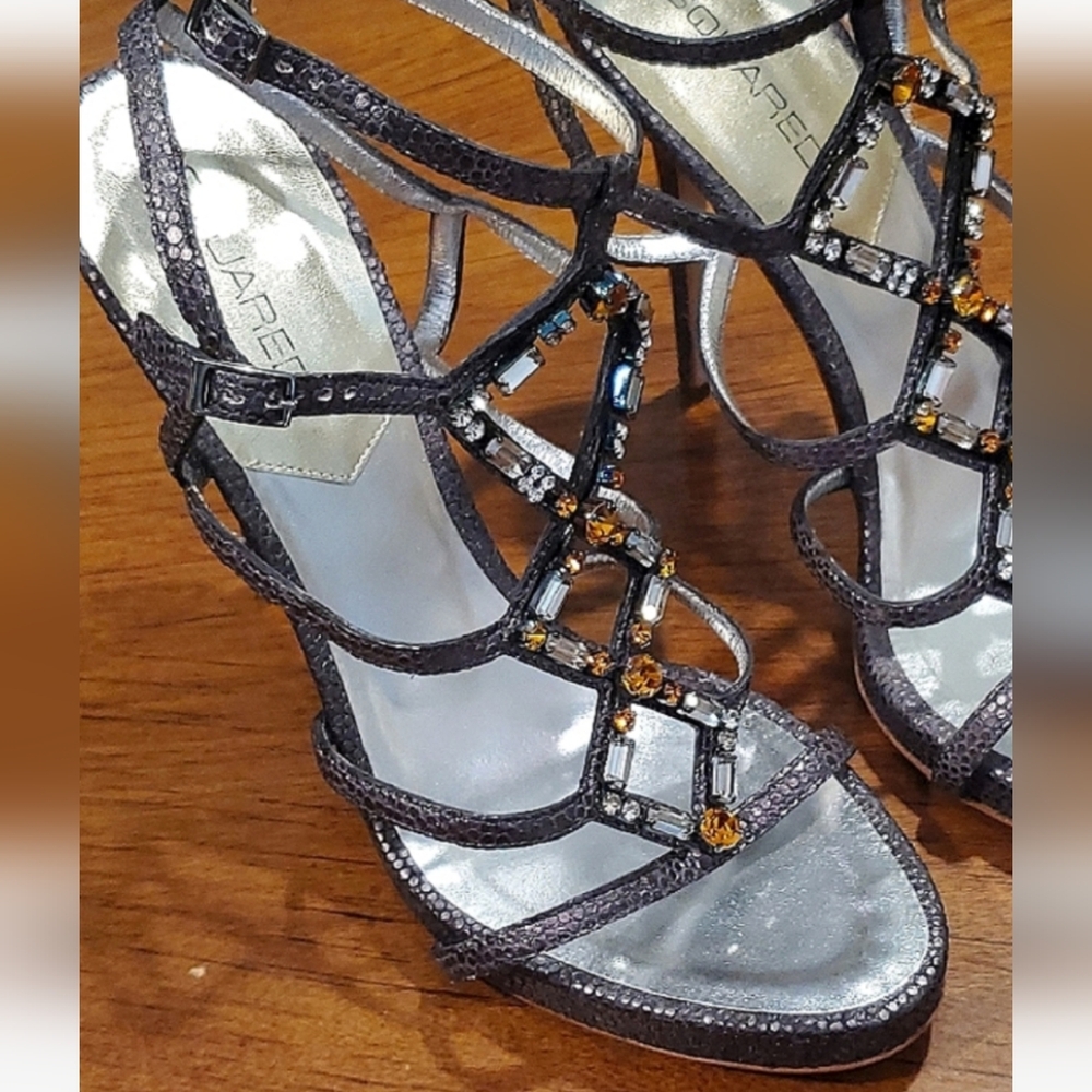 DSQUARED2 rhinestone Crystal Strappy Heels
